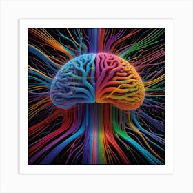 Colorful Brain 27 Art Print