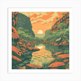 Sunset In The Desert 1 Art Print