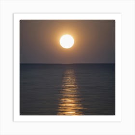 Sunset Over The Sea Art Print