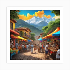 Colombian Festivities Ultra Hd Realistic Vivid Colors Highly Detailed Uhd Drawing Pen And Ink (42) Art Print