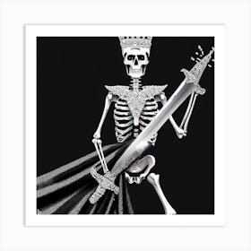 Skeleton With Sword 7 Art Print