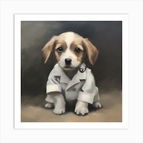 Doctor Puppy Art Print
