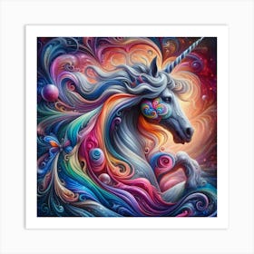 Unicorn Painting 8 Art Print