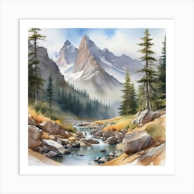 Mountain Stream 13 Art Print