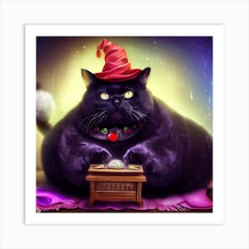 Witch Cat Art Print