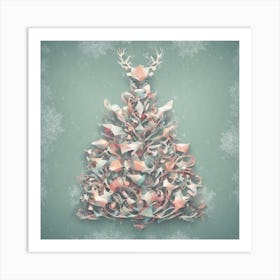 Christmas Tree, Christmas Tree, Christmas vector art, Vector Art, Christmas art Art Print