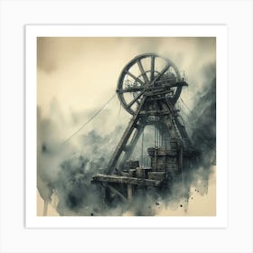 Miner'S Wheel Art Print