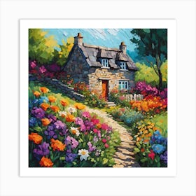 Countryside Cottage Garden Art Print