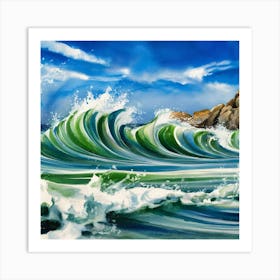 Ocean Waves 14 Art Print