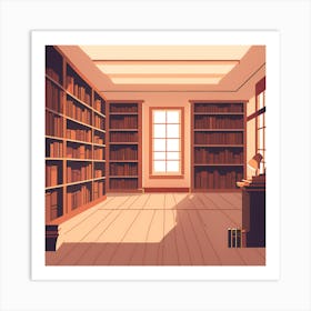 Library Interior Art Print