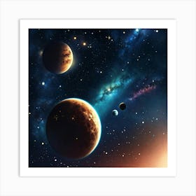 Planets In Space 4 Art Print