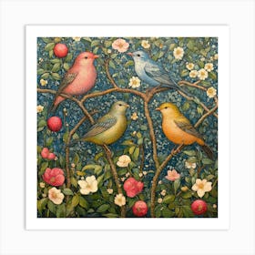 Birds In A Tree Art 15 Art Print