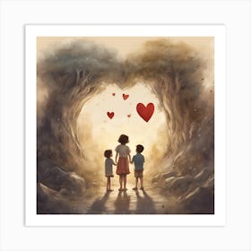 0 A Drawing Expressing The Love Of Children For Thei Esrgan V1 X2plus (1) Art Print