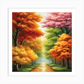 Autumn Trees 3 Art Print