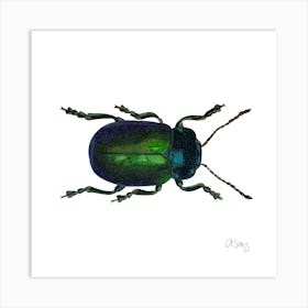 Emerald Beetle. 1 Art Print