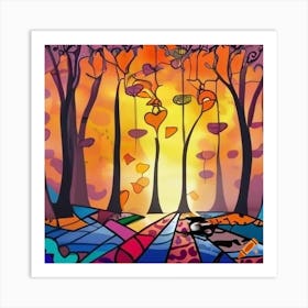 Rainbow Forest Art Print