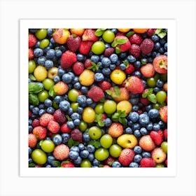 Colorful Berries 1 Art Print