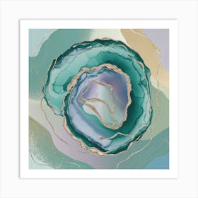 Agate Spiral Art Print