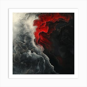 'Black And Red' Art Print