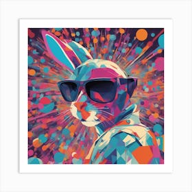 Bunny, New Poster For Ray Ban Speed, In The Style Of Psychedelic Figuration, Eiko Ojala, Ian Davenpo 1 Art Print