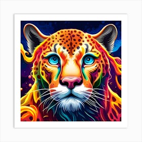 Colorful Leopard Art Print