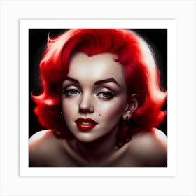 Scarlet Marilyn Monroe Art Print