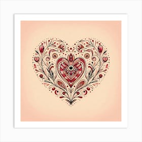 Heart Shaped Pattern 1 Art Print