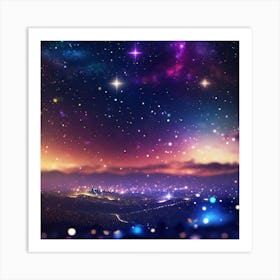 Starry Night Sky 4 Art Print