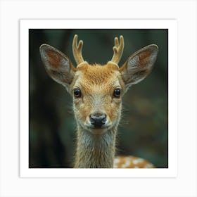 Deer, Portrait, Close Up Art Print
