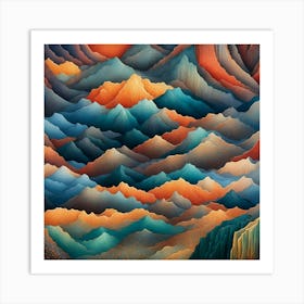 Mountain Range Art Print