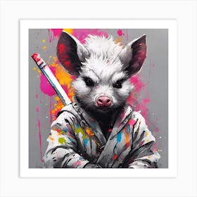 Pig art Art Print