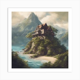 House On The Island Art Print