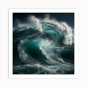 Ocean Wave - Ocean Wave Stock Videos & Royalty-Free Footage Art Print