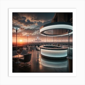 Bar At Skyscraper Art Print