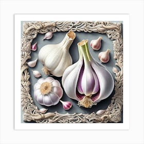 Garlic In A Frame 5 Art Print