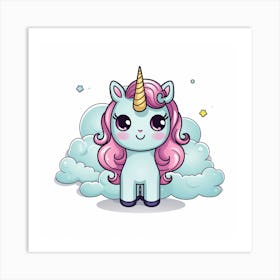 Cute Unicorn 820 Art Print