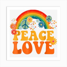 Peace Sign Love 60s 70s Tie Dye Hippie Halloween Costume Art Print