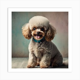 Poodle Dog Portrait 1 Art Print