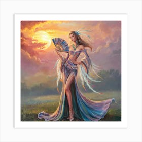 A Breathtaking Illustration Painting Of A Fashiona Dmcdzymdraa9zdbng9j2ew Y8lpozazrbkaem S6ki1tq Art Print