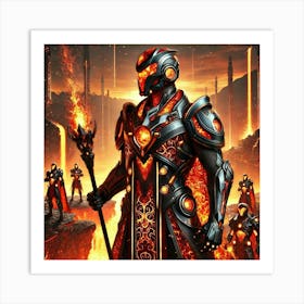 A Sci Fi Themed Character Portrait Of The Pyroclas 1 Art Print