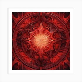 Red Compass Art Print