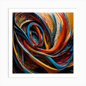 Abstract Swirl Painting Art Print