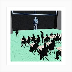 People In Classroom Art Print