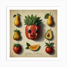 Gardener Summer Fruits Art Print 0 Art Print