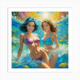 Two Girls In The Watergyhb Art Print