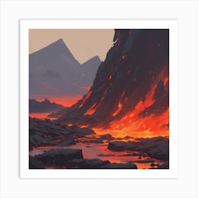 Lava Landscape Art Print