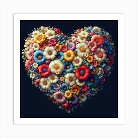 Heart Of Flowers 3 Art Print