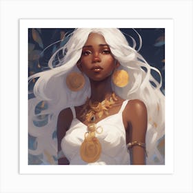 White Haired Woman 1 Art Print