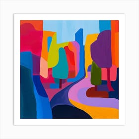 Abstract Park Collection Parc De Belleville Paris France 2 Art Print