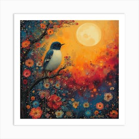 Bird In The Night Art Print